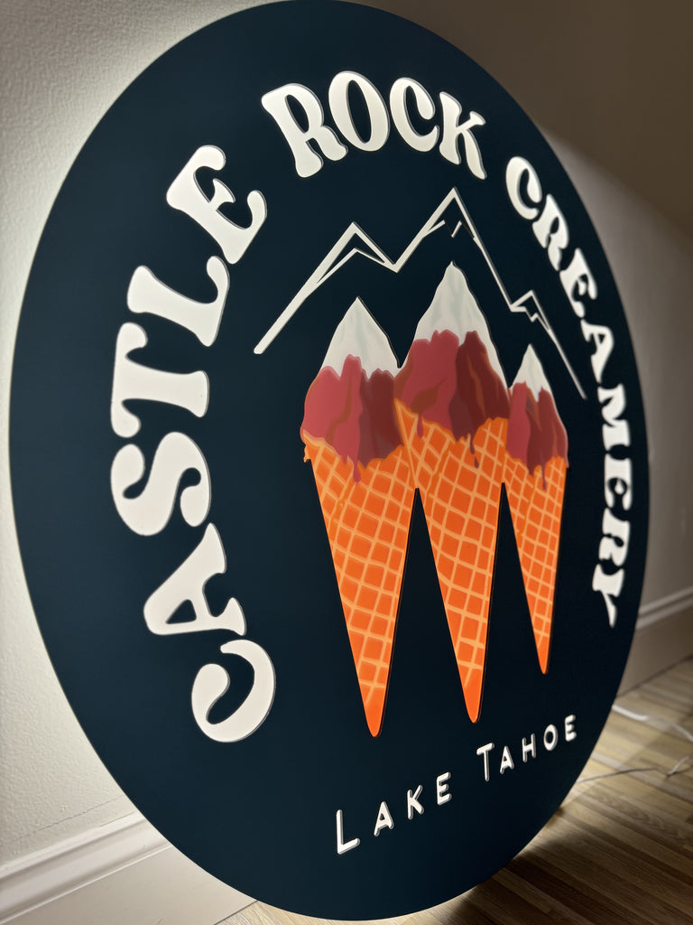 castle rock - Backlit Custom Sign
