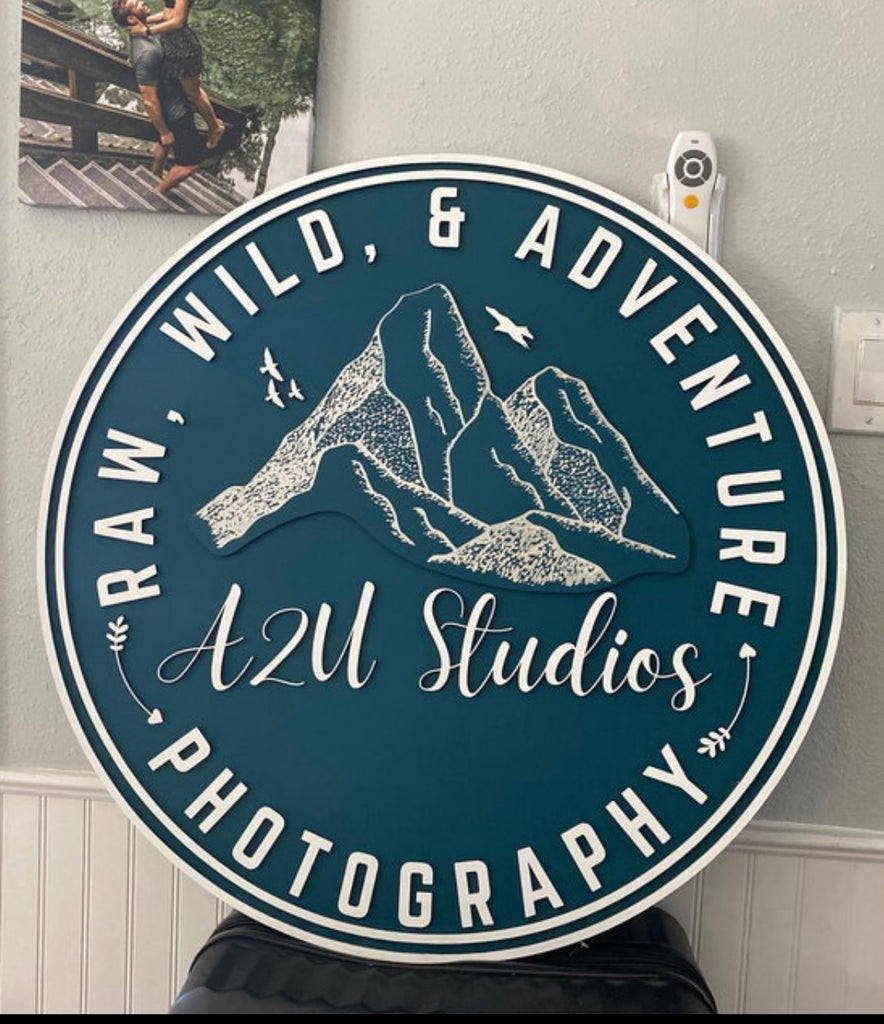 3d round sign board