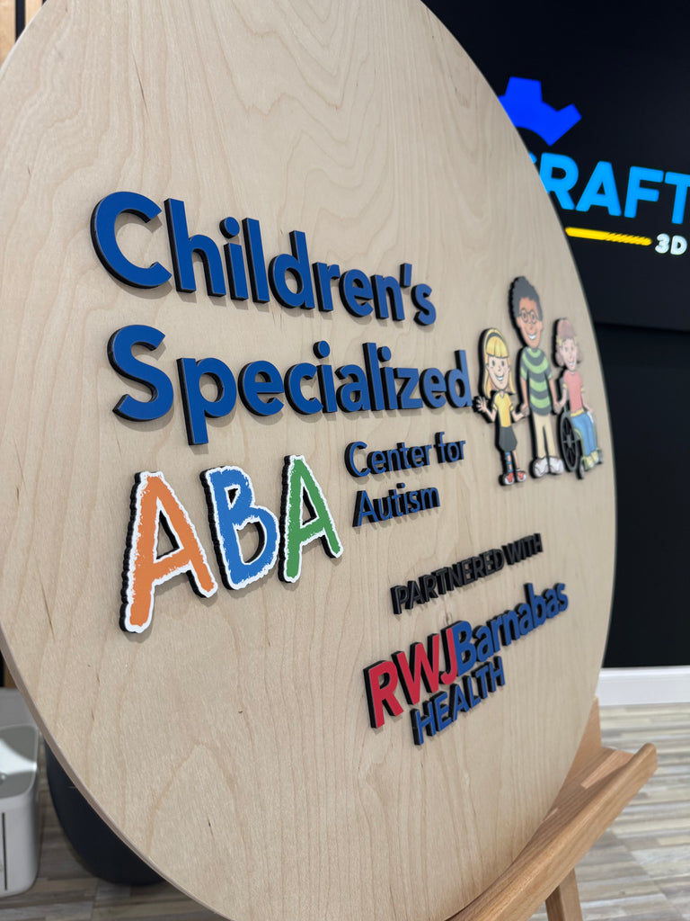 Custom Round Indoor 3D Logo Sign – Crafted 3D Signs