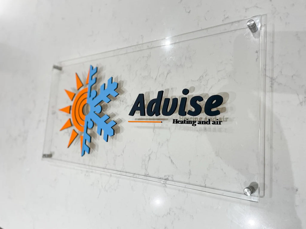 Custom Acrylic 3D Sign Heating and Cooling
