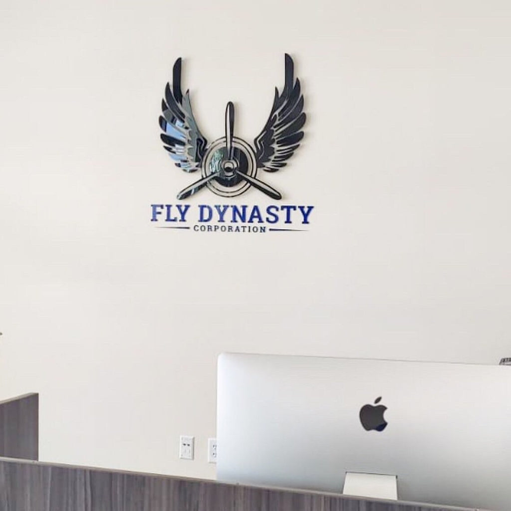 FLY dynasty - Custom Laser Cut Wall Logo