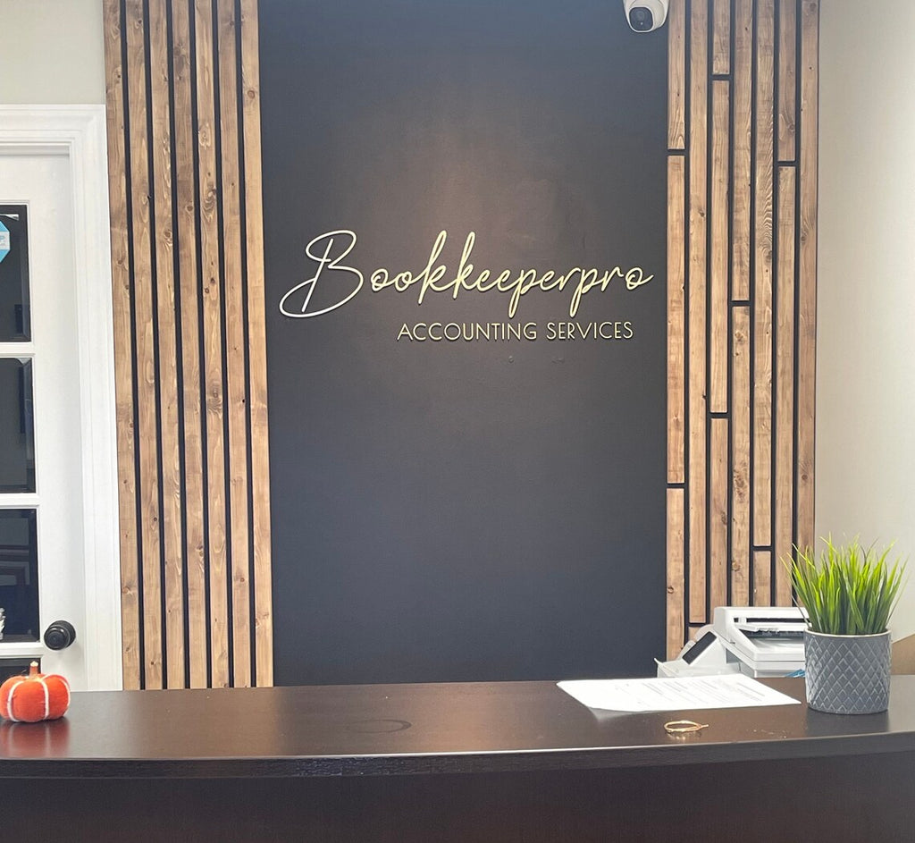 bookkeeperpro -Custom Laser Cut Wall Logo