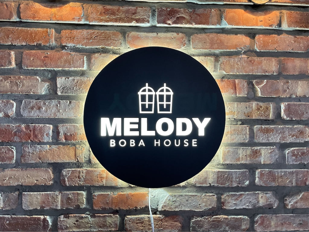 melody boba house - Backlit Custom Sign