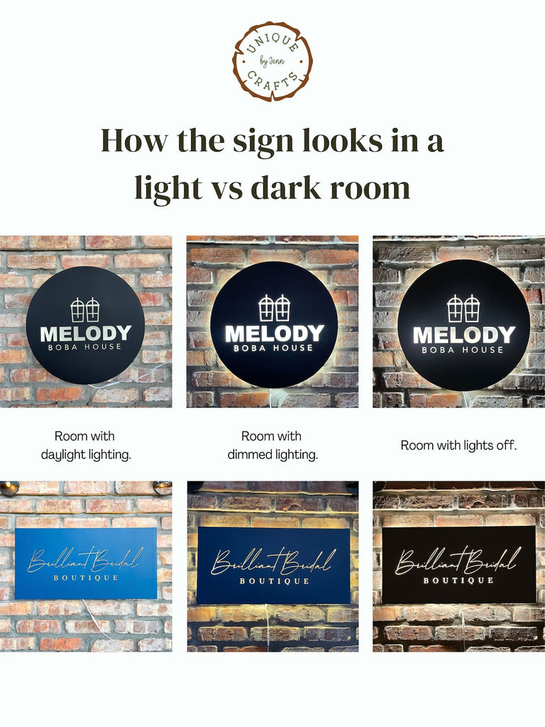 light dark mood - Backlit Custom Sign
