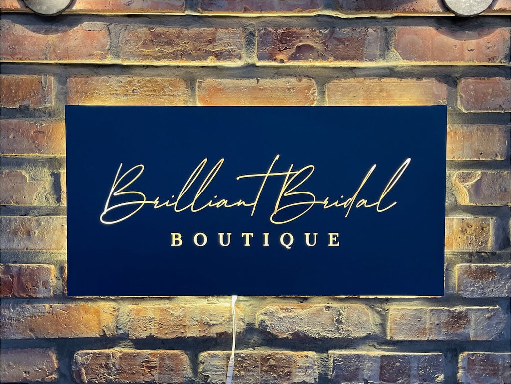 front brilliant botique - Backlit Custom Sign
