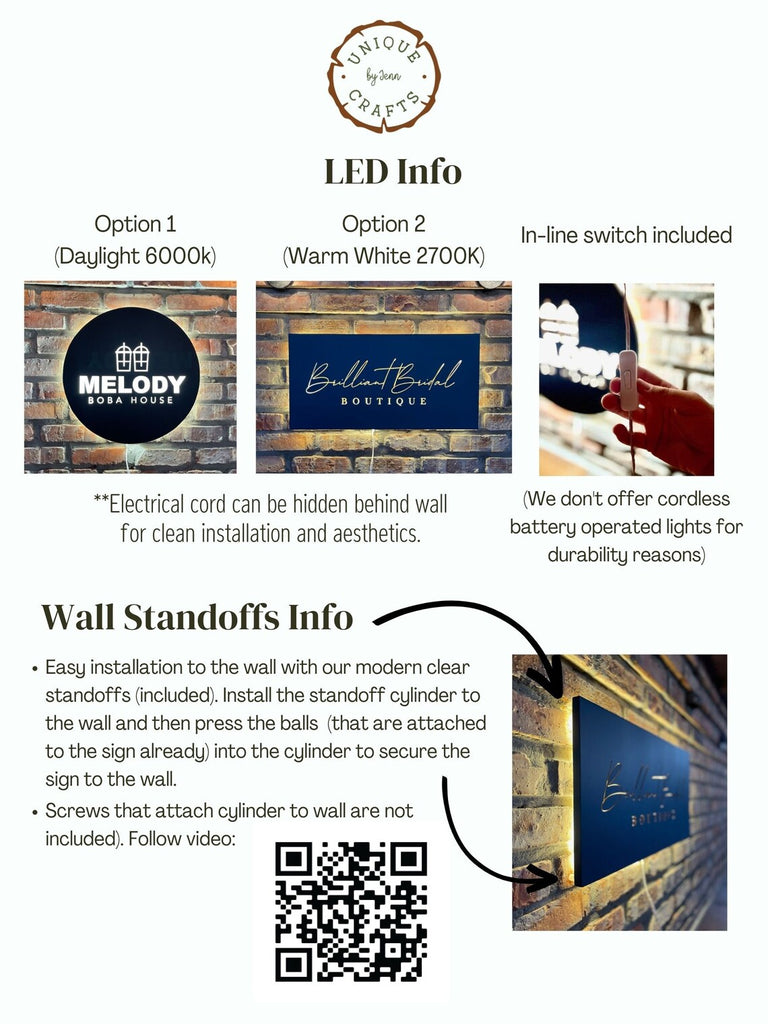 documentation - Backlit Custom Sign
