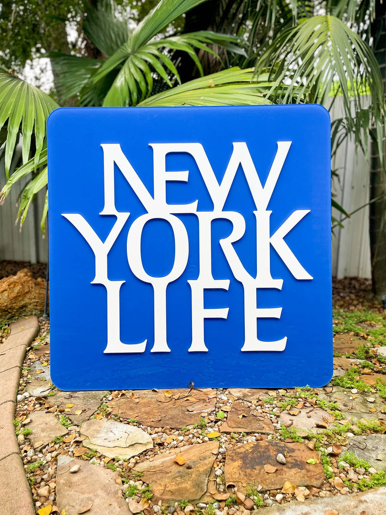 Custom Acrylic 3D Sign New York Life