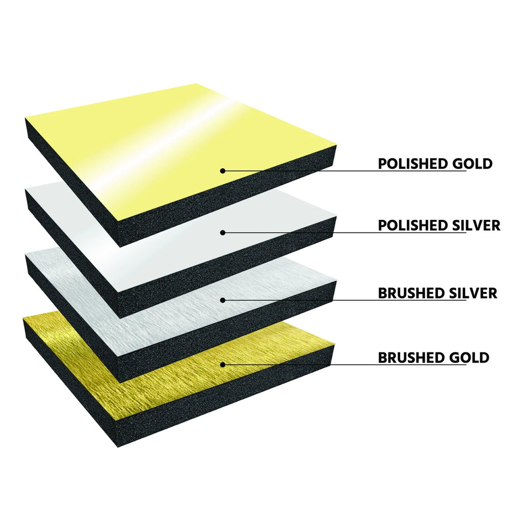 material quality - metal brushed 3d logo sign