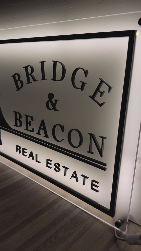 video 2 - Acrylic Laser Cut 3D Rectangular Logo Sign