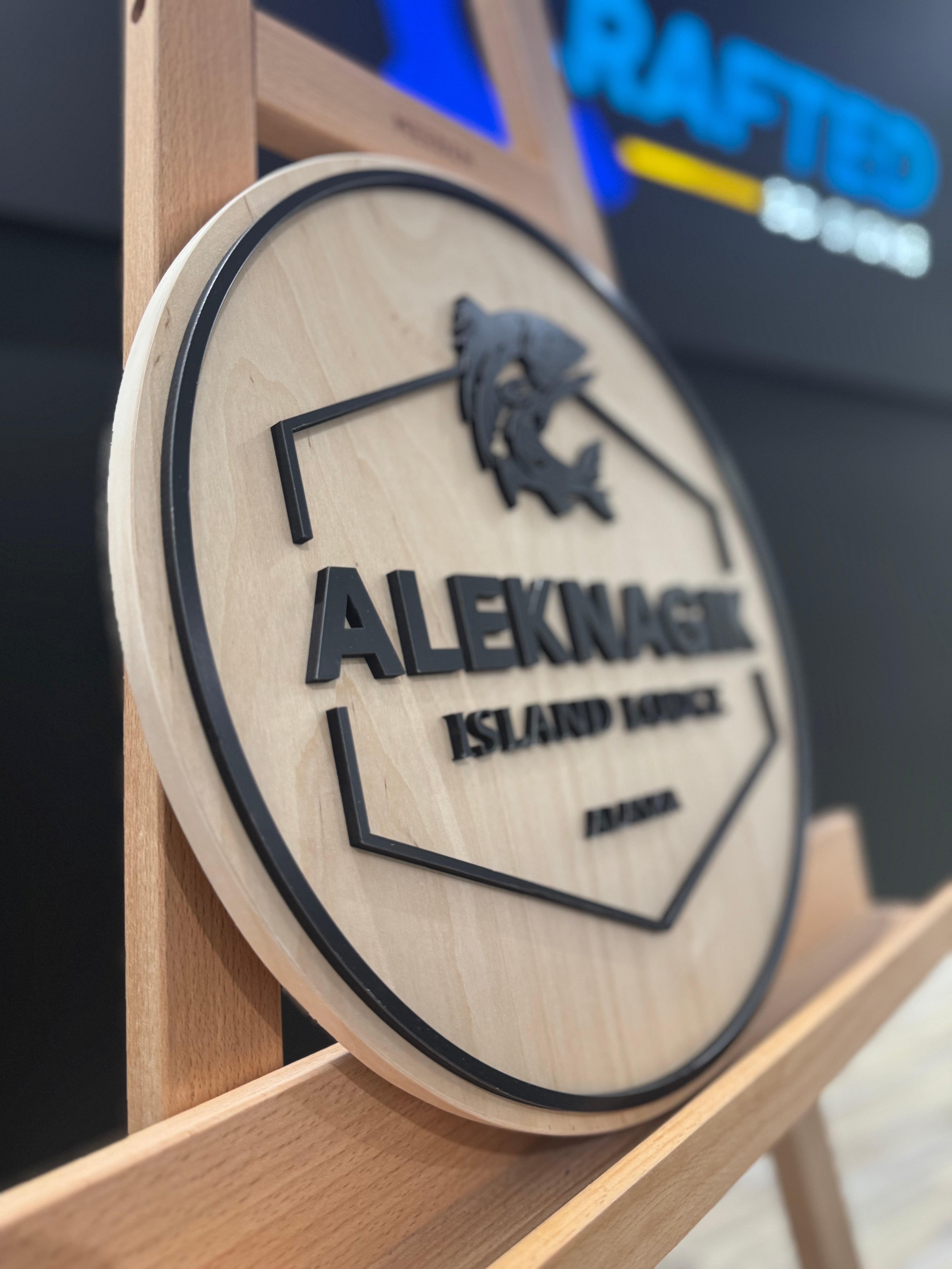 Custom Round Indoor 3D Logo Sign – Crafted 3D Signs