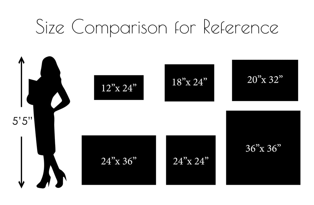 size comparison - Custom Rectangular Indoor 3D Logo Sign