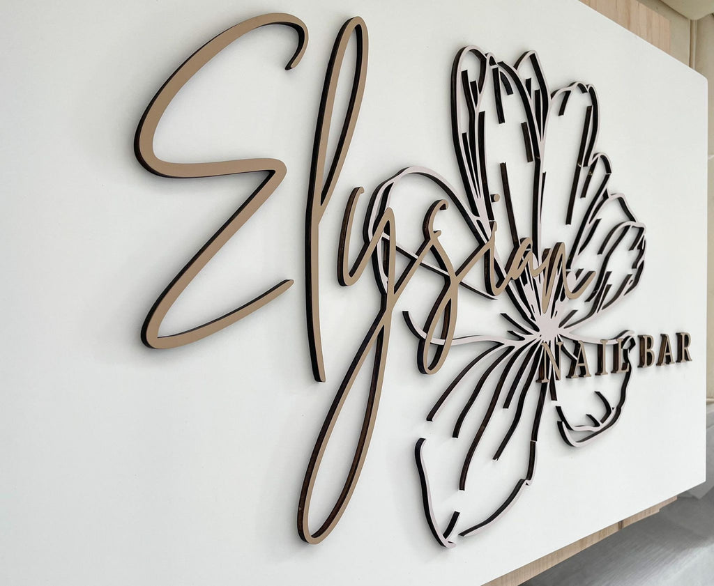 Custom Rectangular Indoor 3D Logo Sign