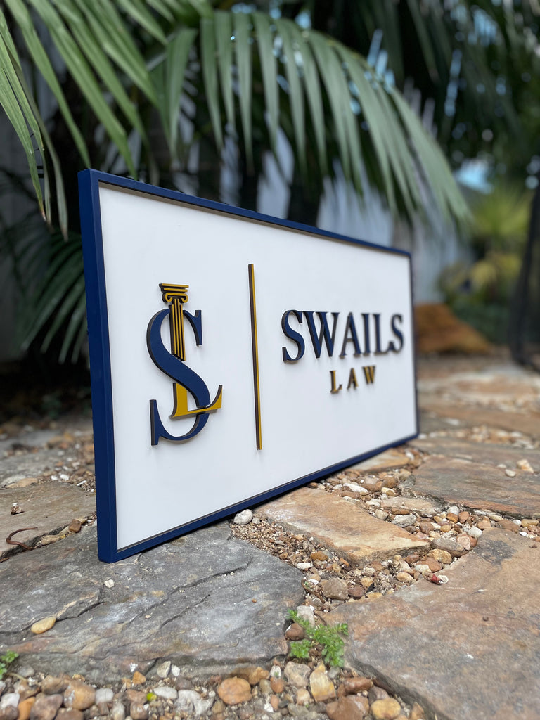 swails - Custom Rectangular Indoor 3D Logo Sign