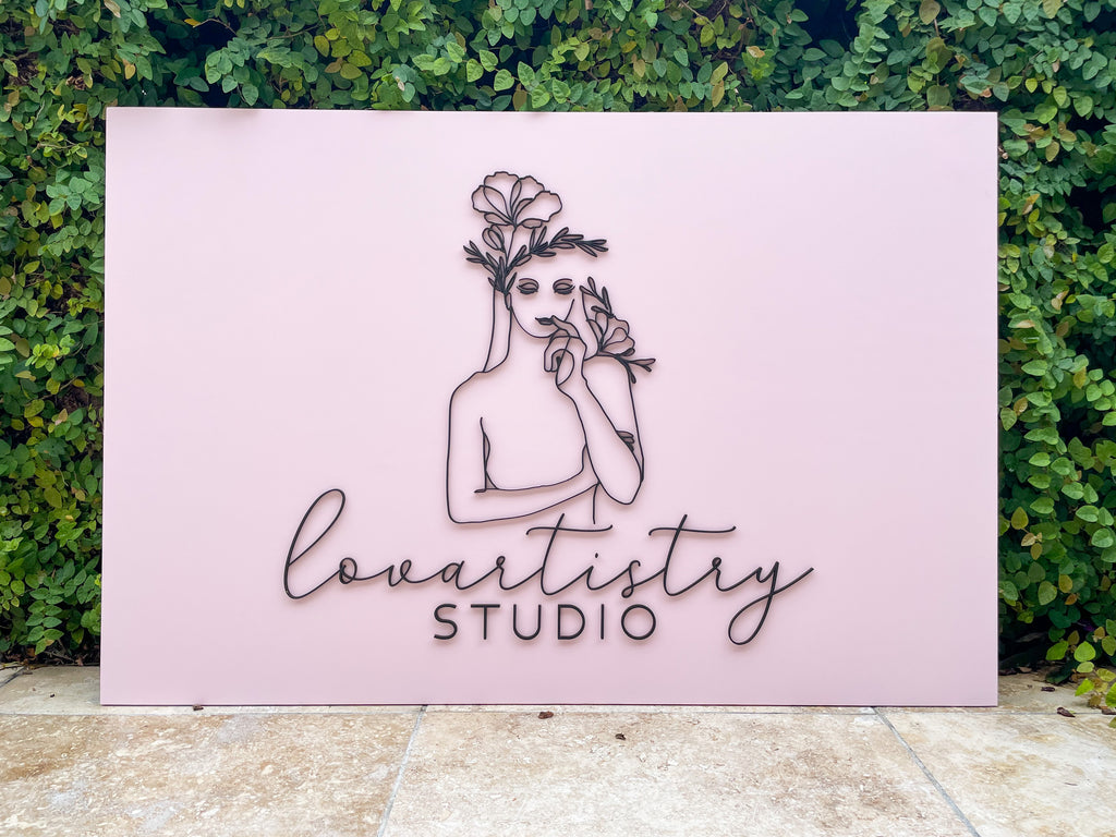 lovartistry - Custom Rectangular Indoor 3D Logo Sign