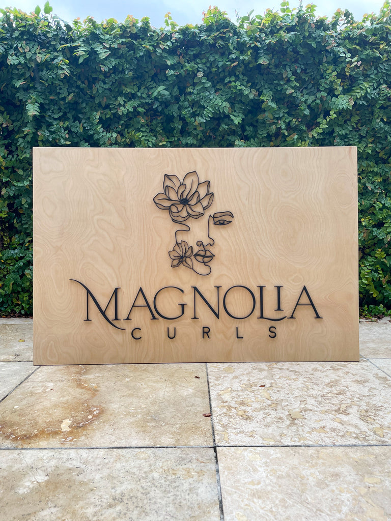 magnolia - Custom Rectangular Indoor 3D Logo Sign