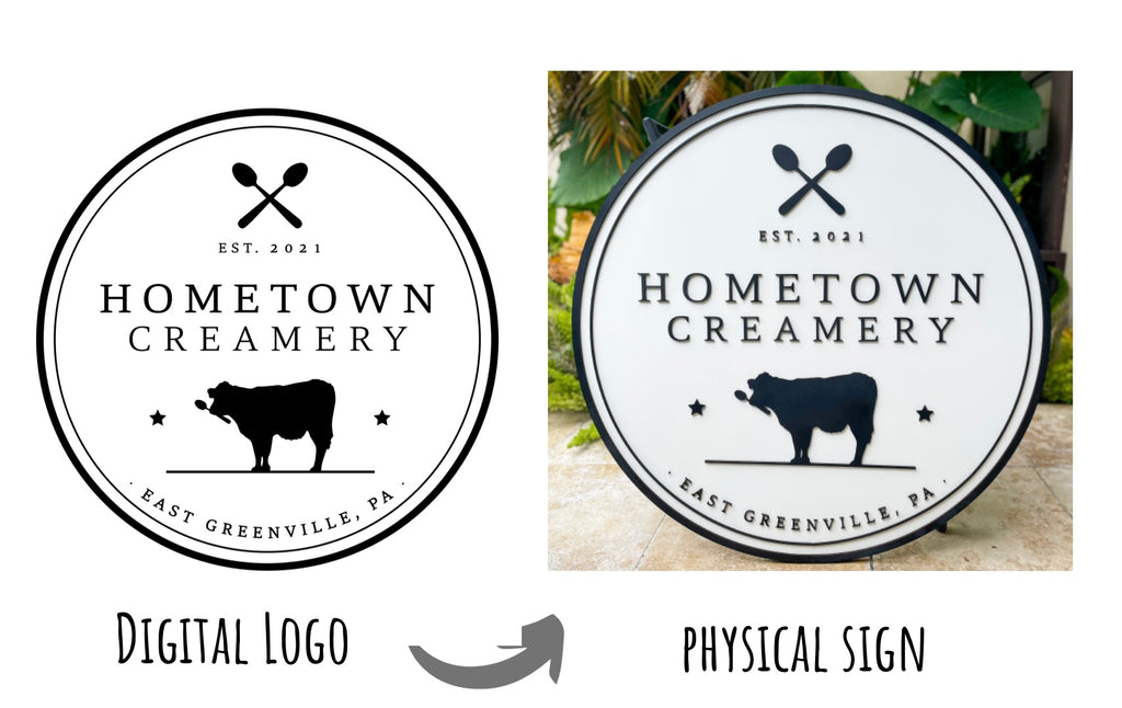 hometown creamery 3 sign