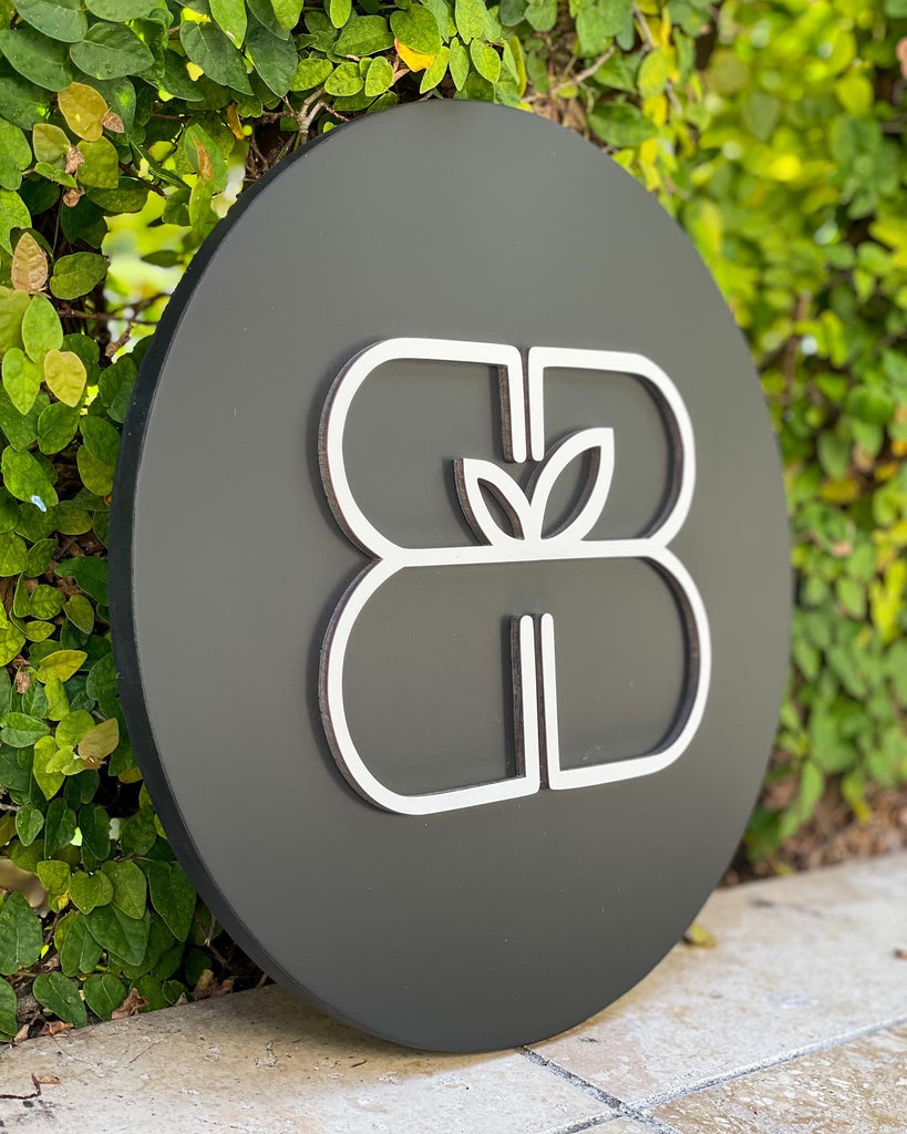 creative black outdoor 3 sign