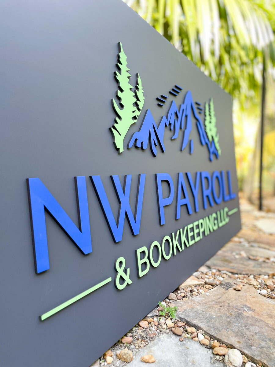 Personalized Custom Rectangular Wood Sign - Crafted 3D Signs