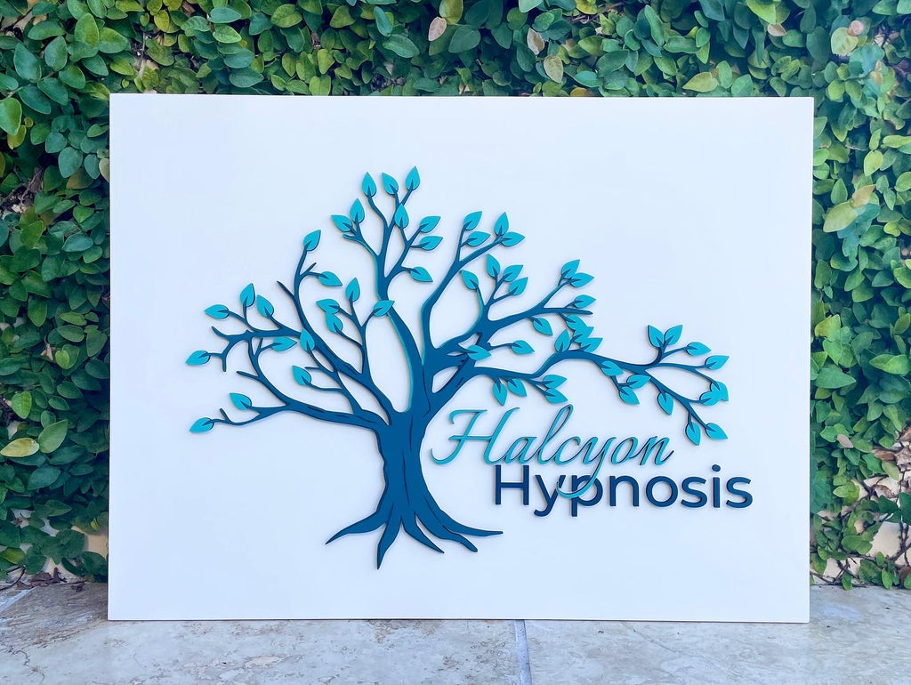 halcyon hypnosis - Custom Rectangular Indoor 3D Logo Sign