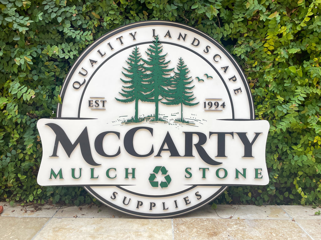 mccarty mulch stone 3d sign